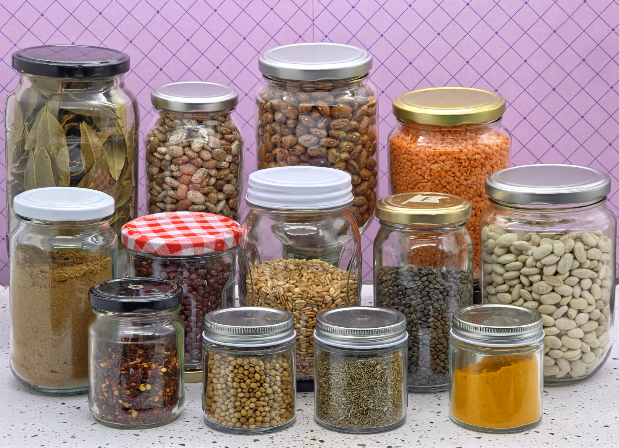 Lotti Beans Pantry Staples, Borlotti Beans, Cannellini Beans, Lentils, Herbs and Spices, Farro